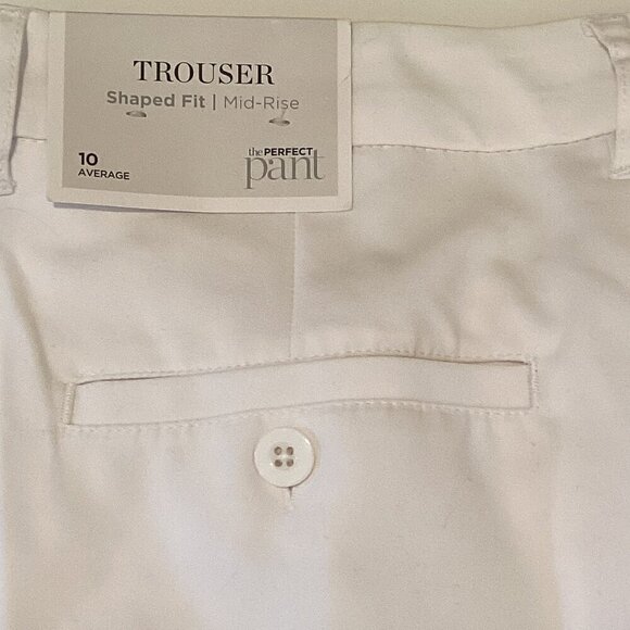 NWT Christopher & Banks Perfect Pant Shaped Fit Mid-Rise Trouser 10 Avg  293B - Picture 6 of 9